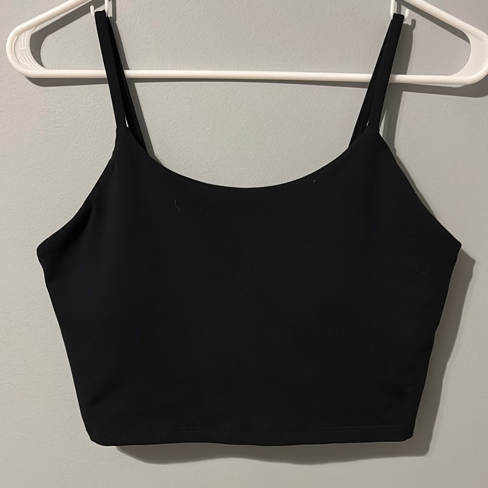 Classic Black Women's Padded Crop Top